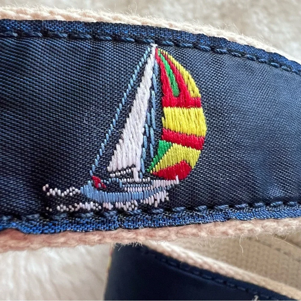 Leather Man Essex CT Nautical Sailboat Belt – Size L